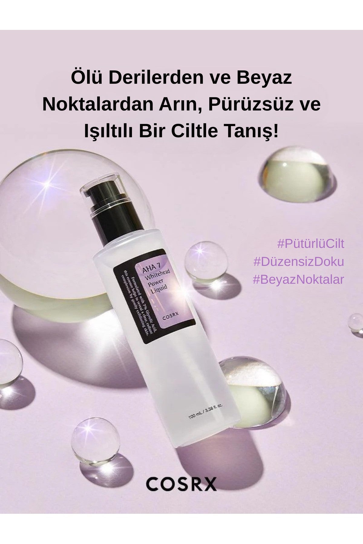 AHA 7 Whitehead Power Liquid – 100ml AHA Asitli Tonik